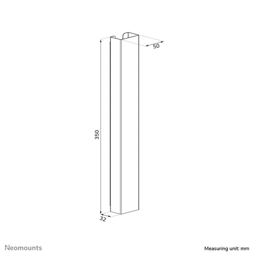 Neomounts ADS06-123BL Magnetischer Kabelkanal 35 cm – schwarz