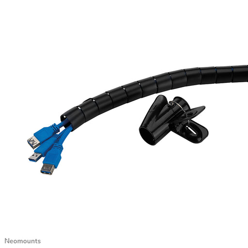 Neomounts ADS06-142BL Kabelspiraal Ø25 mm voor maximaal 5 kabels – zwart – productaanzicht bij TVBeugels.nl