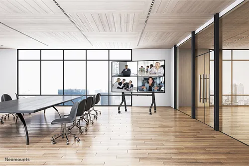 Neomounts FL50-575BL1 Bodenständer: Mobile Lösung für 65-110-Zoll-Fernseher - Schwarz