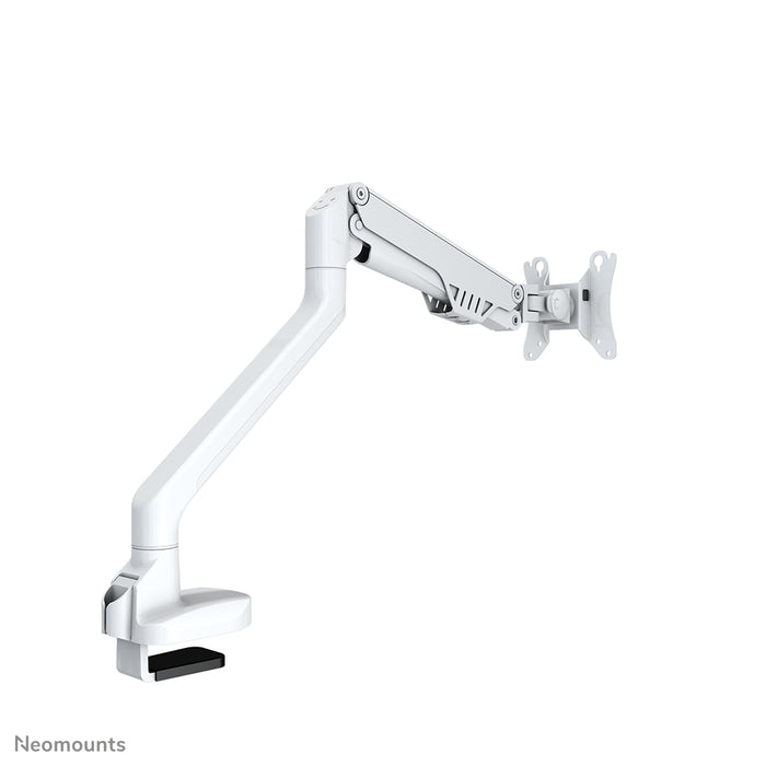 FPMA-D750WHITE2 ist eine Tischhalterung mit Gasfeder für Flachbildschirme bis zu 32 Zoll (81 cm).