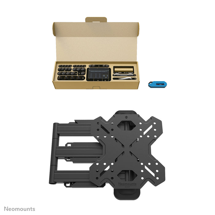 WL40S-850BL12 vollbewegliche Wandhalterung für 32-55-Zoll-Bildschirme - Schwarz