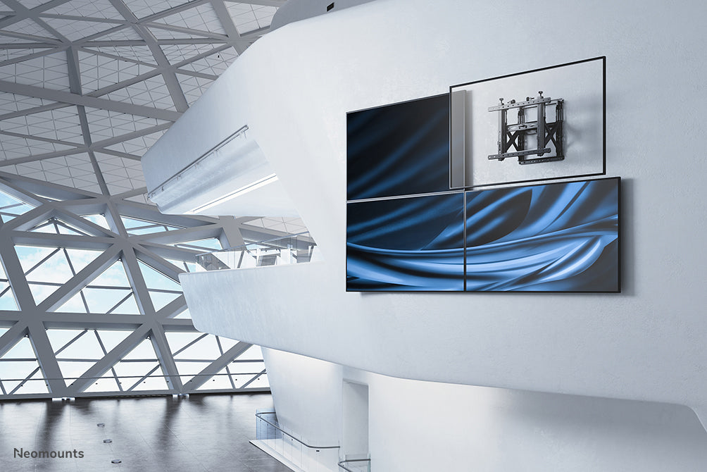 WL95-900BL16 Push-to-Pop-Out-Videowandhalterung für 45-75-Zoll-Bildschirme – Schwarz