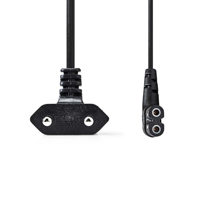 Gewinkelter Netzstecker auf Eurostecker 3 Meter