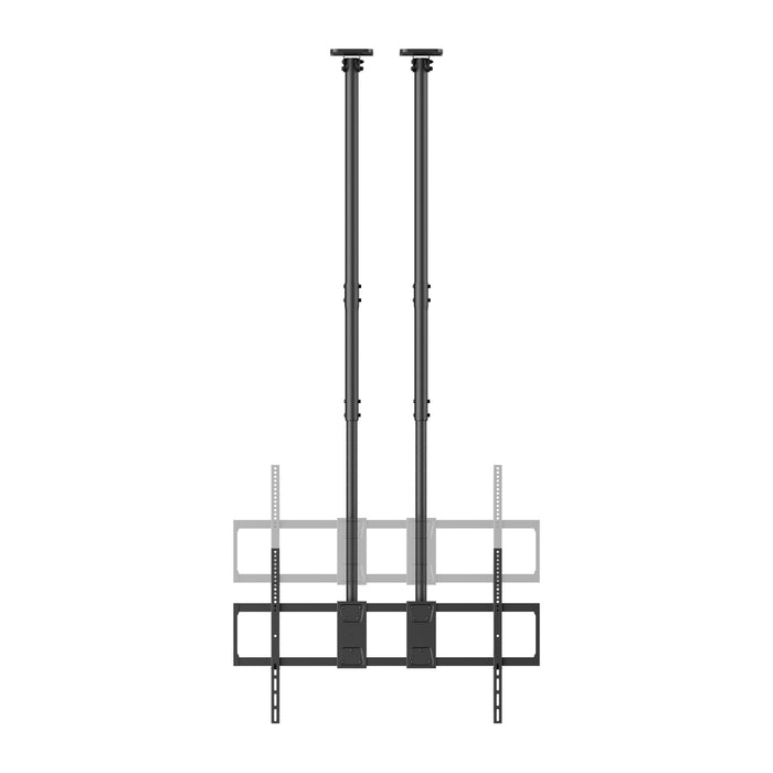 Heavy Duty XL Deckenhalterung mit Doppelrohr 60-120 Zoll und 120kg Tragkraft