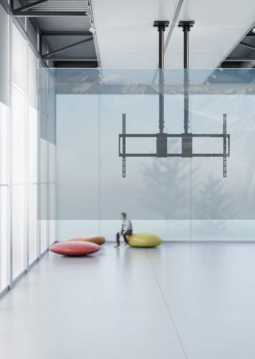 Heavy Duty XL Deckenhalterung mit Doppelrohr 60-120 Zoll und 120kg Tragkraft