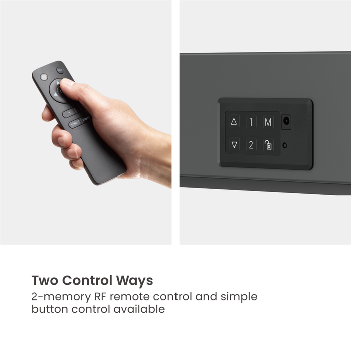 Wolff Mount TVB-136 | Elektrisch höhenverstellbares Präsentationsmöbel | Geeignet für Bildschirme von 50 bis 90 Zoll | VESA 900x600 | Max. 90 kg