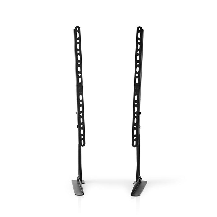 Nedis Fixed TV Desk Stand für Bildschirme von 13-70 Zoll | Maximal 50 kg | Flexible Höhenverstellung | VESA-kompatibel | Stahl | Schwarz