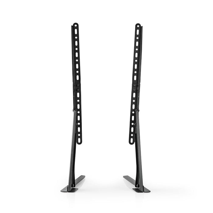 Nedis Fixed TV Desk Stand für Bildschirme von 13-70 Zoll | Maximal 50 kg | Flexible Höhenverstellung | VESA-kompatibel | Stahl | Schwarz