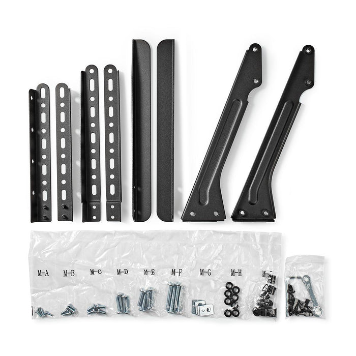 Nedis Fixed TV Desk Stand für Bildschirme von 13-70 Zoll | Maximal 50 kg | Flexible Höhenverstellung | VESA-kompatibel | Stahl | Schwarz