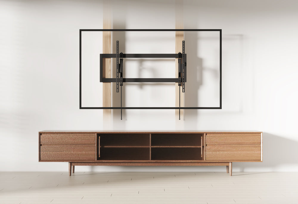 Schiebe-, Dreh- und Neige-TV-Halterung für Kaminsimsmontage 55-105 Zoll und 80 Kilo