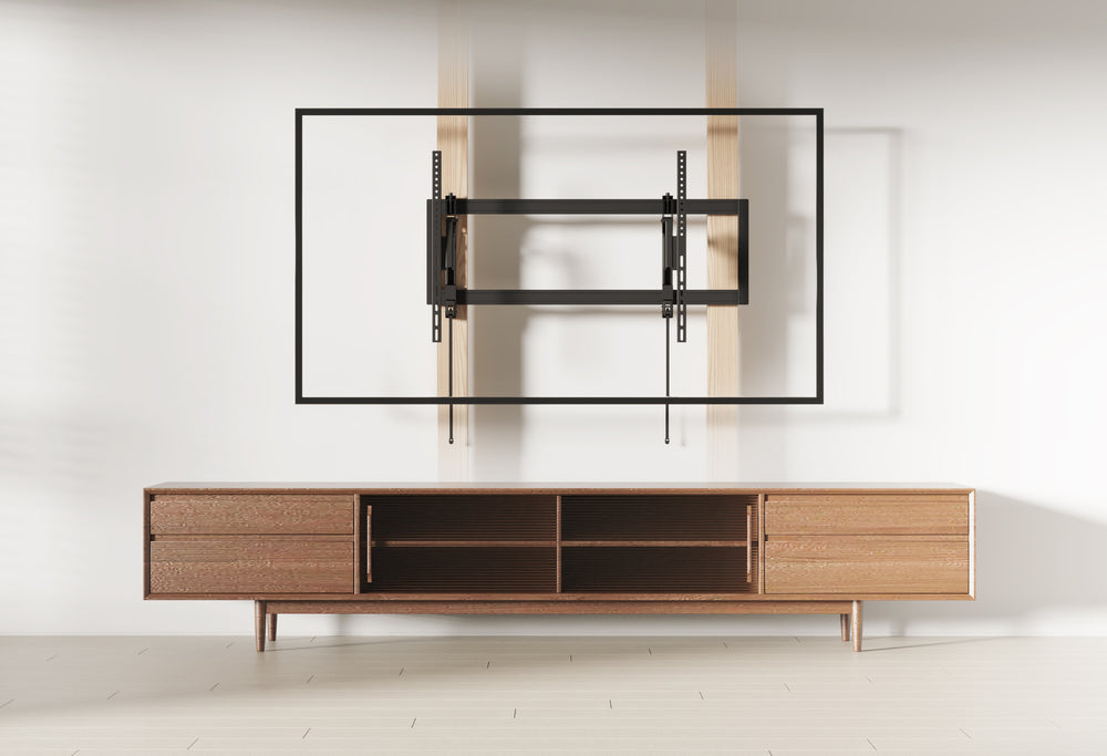 Schiebe-, Dreh- und Neige-TV-Halterung für Kaminsimsmontage 55-105 Zoll und 80 Kilo