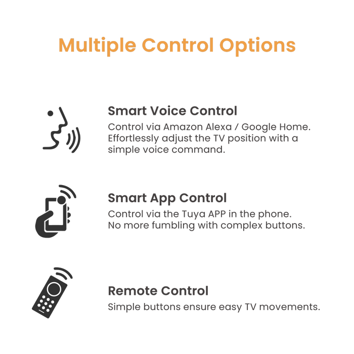 Wolff Mount Elektrische Deckenhalterung für TV bis 86 Zoll | 45 kg | VESA 800x400