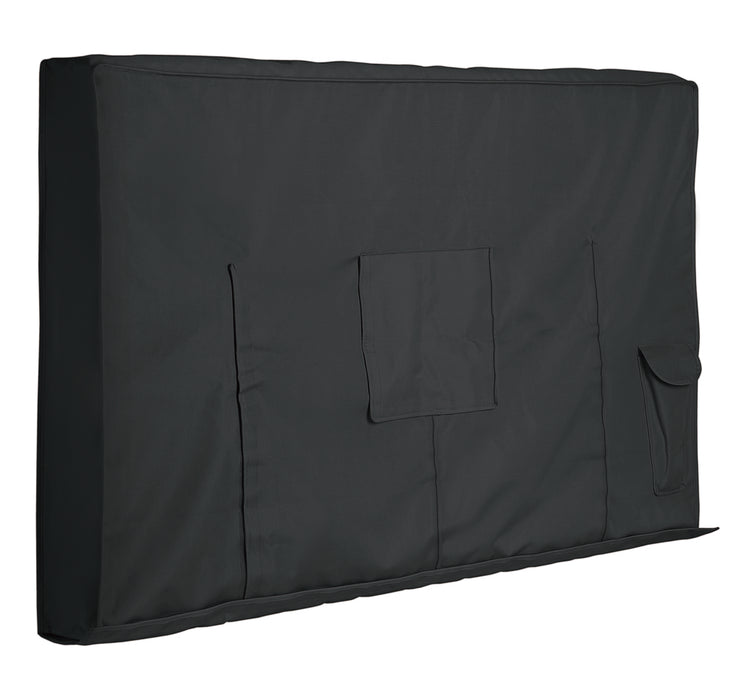 Outdoor TV-Schutzhülle | 50" - 52" | Hochwertiges Oxford-Gewebe | Separates Fach für Fernbedienung | Schwarz