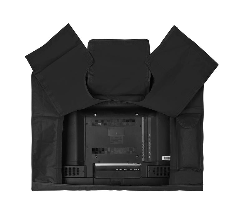 Outdoor TV-Schutzhülle | 40" - 43" | Hochwertiges Oxford-Gewebe | Separates Fach für Fernbedienung | Schwarz