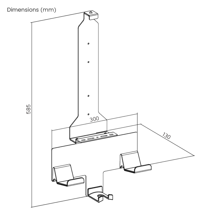 Wolff Mount PS5-Halterung – Wandhalterung für PlayStation 5 und Controller – Schwarz