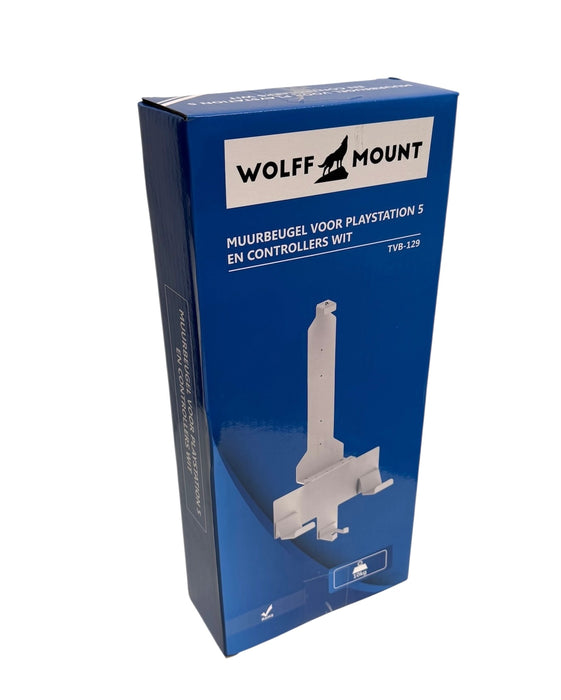 Wolff Mount PS5-Halterung – Wandhalterung für PlayStation 5 und Controller – Weiß