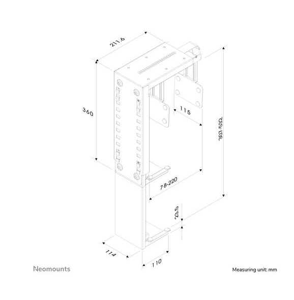 Neomounts CPU-D100 schwarze Computerhalterung