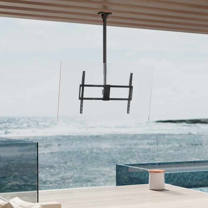 Stabile Deckenhalterung, höhenverstellbar 50-100 Zoll und 80 kg Tragkraft